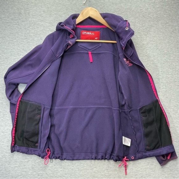 Oneill Womens Purple Pink Full Zip Hoodie Size Medium - Picture 7 of 12